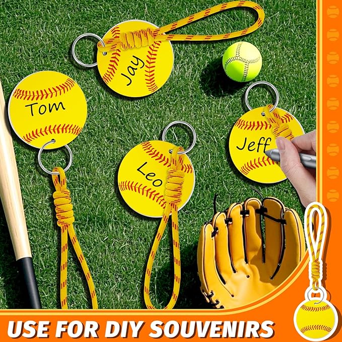 Eyourlife 6Pcs Braiding lanyard keychain With 2.75 in Name Id and DIY Pocket Hug Card For boys Sports enthusiast Team Gift