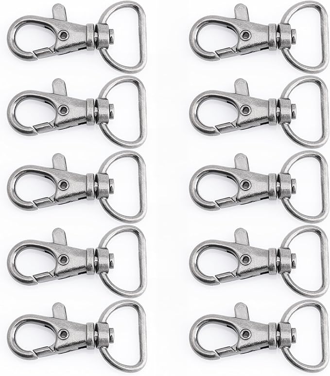 20pcs Swivel Lobster Claw Clasp Trigger Snap Hooks for Purse Making Macrame Lanyard Clip CSPS (5/8 Inch, Gunmetal)