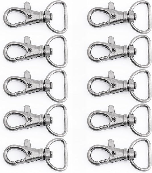 20pcs Swivel Lobster Claw Clasp Trigger Snap Hooks for Purse Making Macrame Lanyard Clip CSPS (5/8 Inch, Gunmetal)