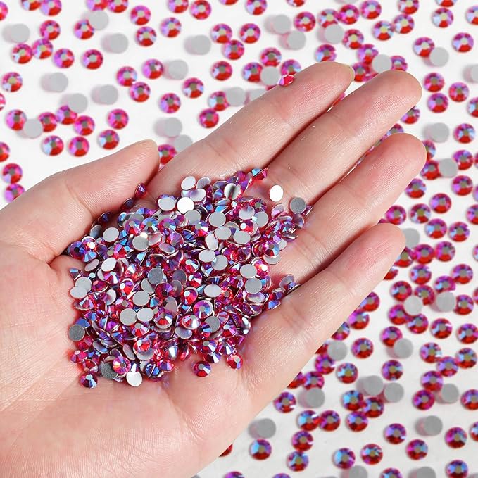 Beadsland Flatback Rhinestones Bulk, 14400pcs Rhinestones for Nails Crafts Clothes DIY Decoration, Hyacinth AB, SS16, 3.8-4.0mm