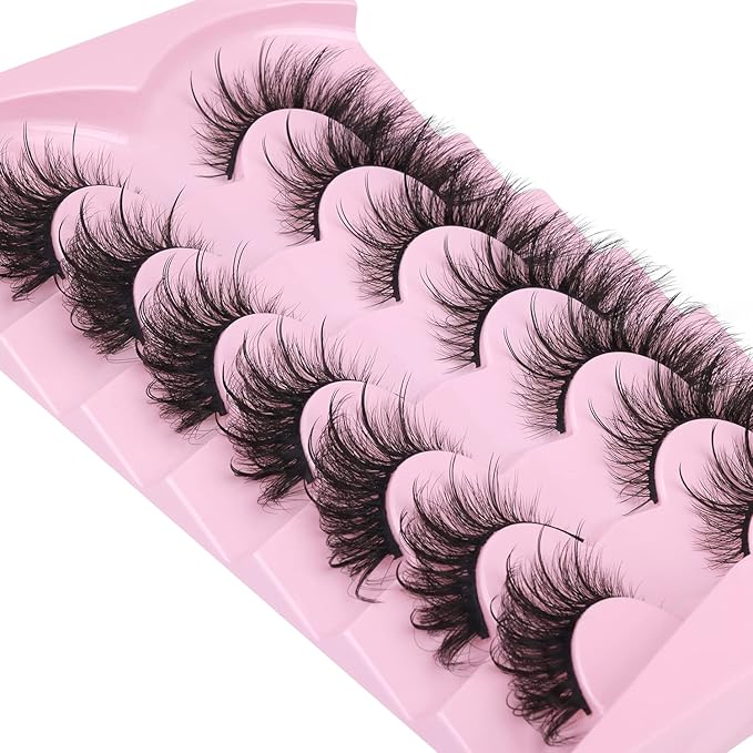 Fox Eye Lashes Wispy Faux Mink Lashes Volume Fairy Cat Eye Lashes That Look Like Extensions Spiky Fake Eyelashes 20mm Long Lash with Spikes
