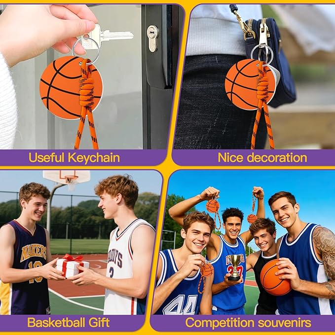 Eyourlife 6Pcs Braiding lanyard keychain With 2.75 in Name Id and DIY Pocket Hug Card For boys Sports enthusiast Team Gift