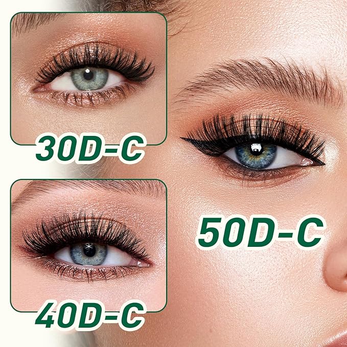 KEYYOU Lash Extension Kit DIY 300Pcs Lash Clusters Eyelash Extension Kit 50D C Curl 9-18MIX Lash Clusters Kit with Lash Glue Remover Applicator Easy to Use for Beginners(Kit,50D-C,9-18MIX)