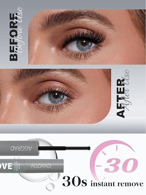 REUSE LASHES Nourish Cluster Lash Glue Remover, Just 30S Effectively Gentle Formula Eyelash Glue Remover for Lash Extensions Clusters Eyelash Adhesive Gel for Lash Clusters 5ML