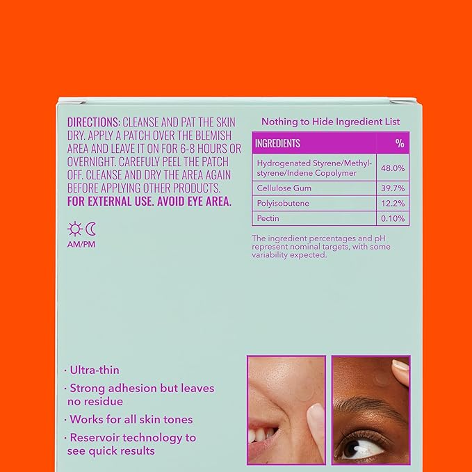 Good Molecules Pimple Patches for Face, 60 Pack – Ultra-Thin Hydrocolloid Acne & Zit Patches, Invisible Under Makeup, Clinically Tested Acne Spot Treatment