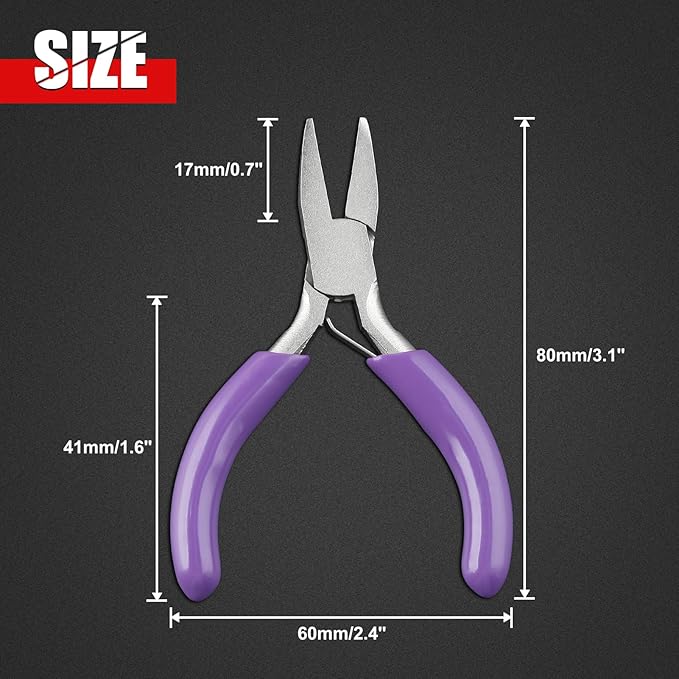 Mini Flat Nose Pliers 3 Inches Duckbill Pliers Miniature Pocket Plier Mini Precision Pliers For Jewelry Making Bending Wire Small Object Gripping Diy Craft Hobby Supplies