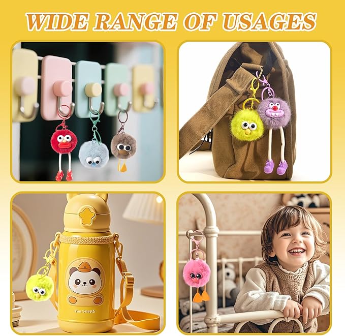 30PCS Party Favors Kids Keychains - Fun Keychain Cute Birthday Goodie Bags Stuffers for Kid Keychain Valentines Day Gifts for Kids Classroom Prizes Key Chains Bulk Elementary Student Prizes