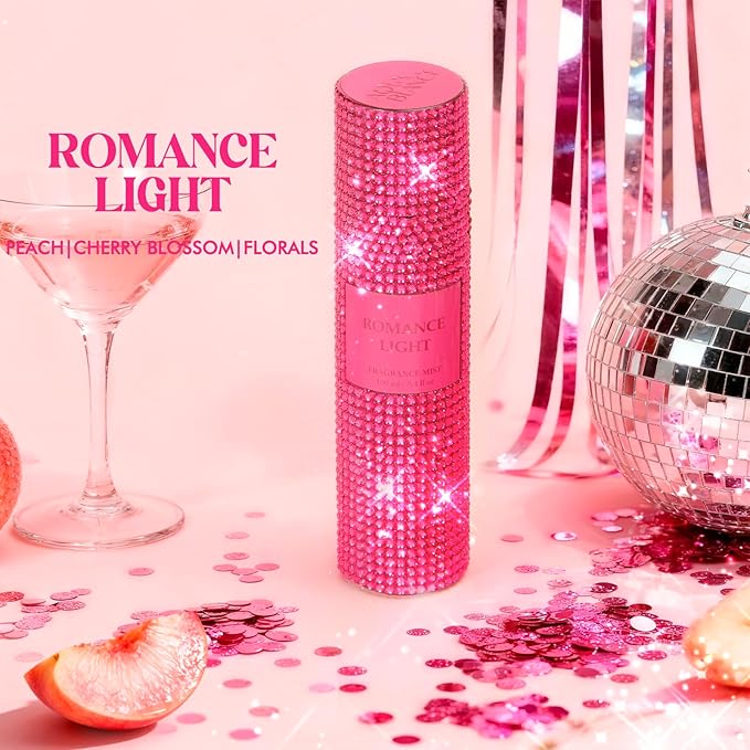 AQUA BLANCE Body Spray for Women, Romance Light, Diamond embellished Fragrance Mist, 3.4 fl oz