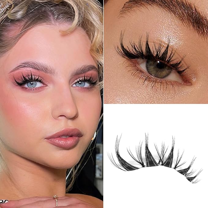 LA MAESII 110Pcs Clear Band Lash Clusters 10-14mm Natural Look Cluster Eyelashes C Curl Resuable Invisible Band Individual Cluster Lashes(122)