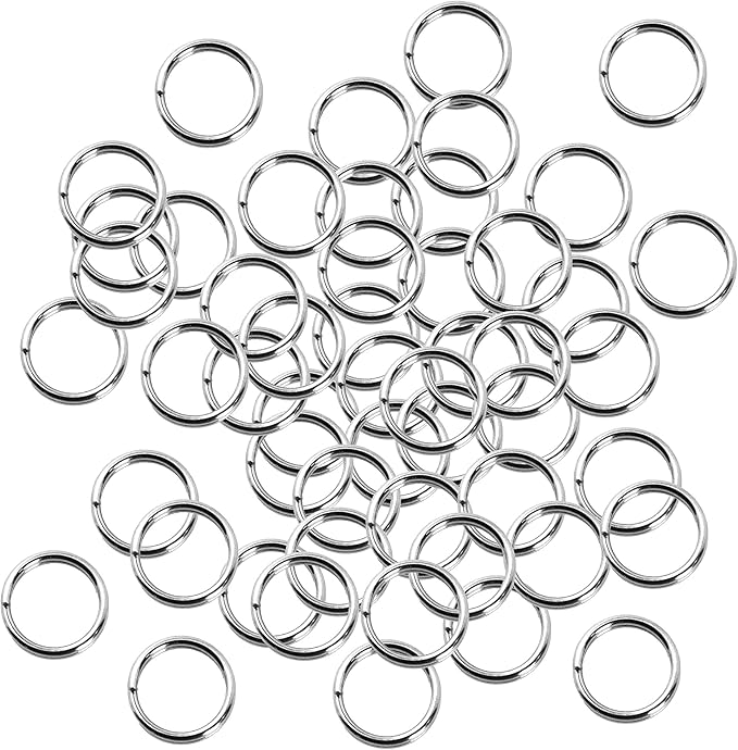 Mandala Crafts 10mm Silver Colored Double Jump Rings for Jewelry Making - 400 Pcs Small Split Key Rings Set for Crafts, DIY Keychains, and Accessories
