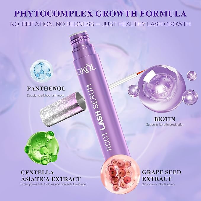 ICIKOL Lash Serum for Eyelash Growth, Advanced Peptide & Biotin Formula for Thicker, Fuller, Longer Lashes in 4-6 Weeks, Prostaglandin-Free Lash Enhancer for Women 35+ (Eyelash Serum - 16mL)