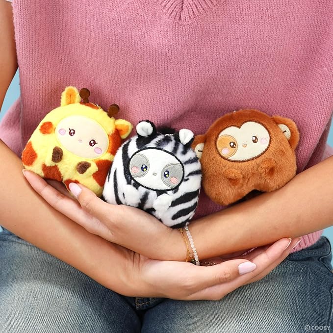 Anirollz Miniz Plush Charm Cute Stuffed Animal Keychain Kawaii Mini Bag Accessory Collectible Pocket Toy for Kids & Adults