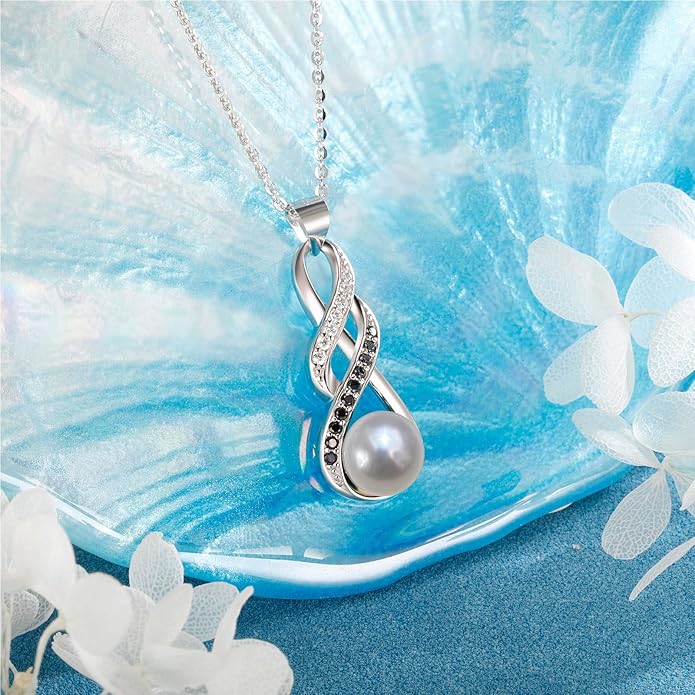 NONNYL Pearl Necklaces-Birthday Anniversary Wedding Gifts for Women -Her -Mom -Wife -Girlfriend Grandma on Christmas Day Mothers Day | Valentines Romantic Gifts