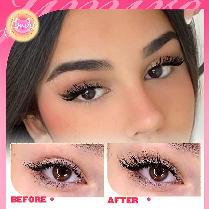 Cat Eye Lash Clusters Kit Wispy Lash Extension Kit 10-16MM Manga Eyelash Clusters Left Right DIY Eyelash Extension Kit with Bond and Seal Lash Glue Soft Fox Eye Lashes Clusters 132Pcs by JIMIRE