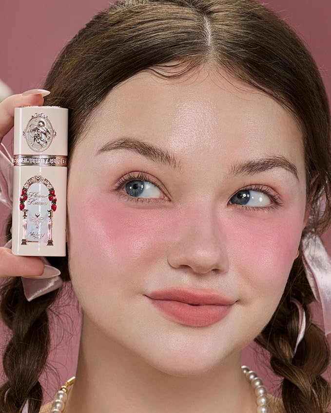 Flower Knows Strawberry Cupid All Day Glow Liquid Blush,Sweat & Water-Resistant Dewy Blush for Cheeks,Blendableand Hydrating Hot Pink Face Makeup for Women & Girls,0.25 Fl Oz(S06 Rosy Madeleine)