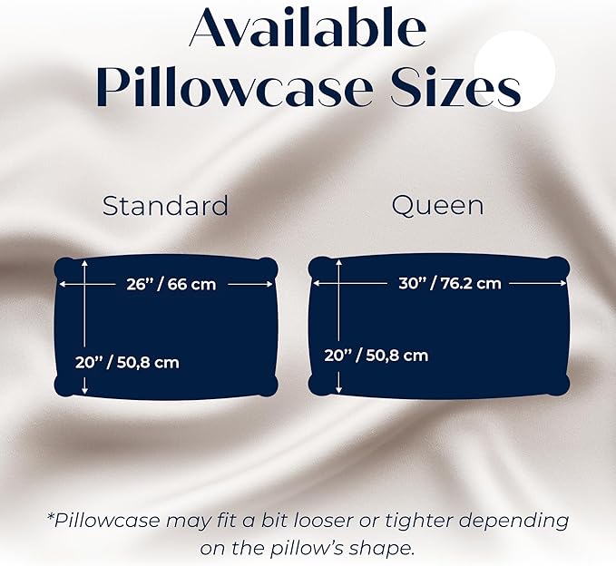 Moonaé Mulberry Silk Pillowcase – Pure Silk Pillow Cover for Healthier Hair & Smoother Skin – Soft, Breathable and Temperature-Regulating, Luxurious Silk Case Colors Beige-Q