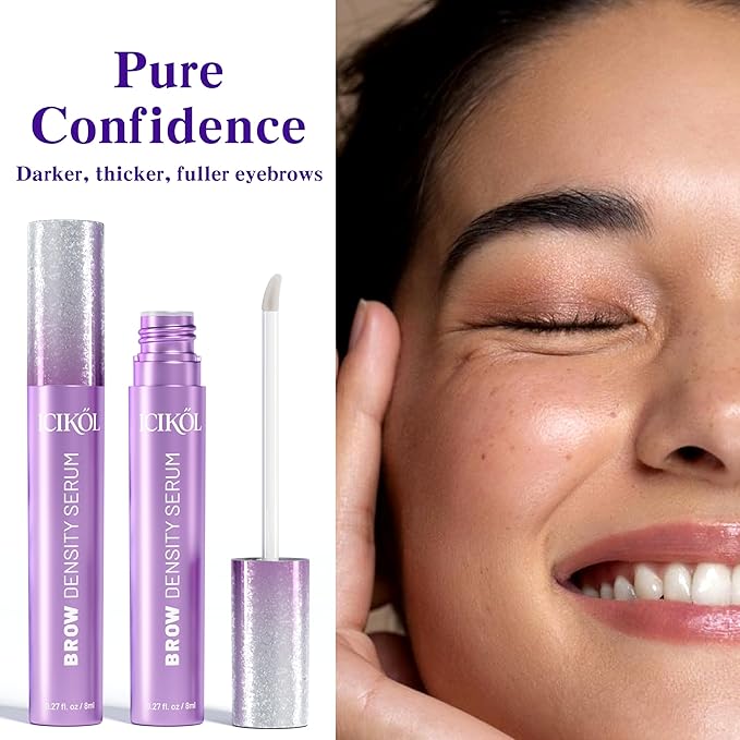 ICIKOL Eyebrow Growth Serum - Eyebrow Serum to Grow Brows with Advanced Formula to Boost Longer Fuller and Thicker Looking Eyebrows - Brow Serums 8ml Value Size - Vegan & Prostaglandin-Free