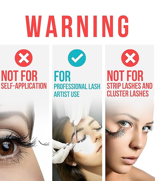 STACY LASH Sensitive Eyelash Extension Glue 0.34fl.oz/10ml / 5-6 Sec Drying time/Retention – 4-5 Weeks/Professional Black Adhesive/Lash Tech Supplies Includes Glue Ring