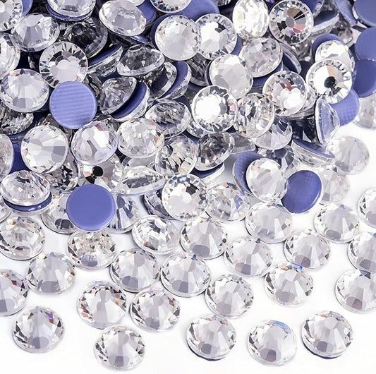Jollin 288pcs Hotfix Rhinestones Flatback Crystal Rhinestones for Crafts Crafting Clothes Shoes DIY Decorations, SS34(7.2mm), Crystal