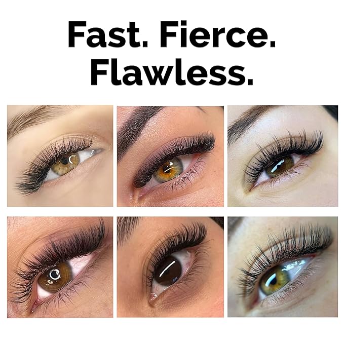 DLUX PROFESSIONAL Eyelash Extension Glue for Professionals - 8 Weeks Retention, 1 Sec Drying Time, Latex Free Semi Permanent Individual & Volume Lash Extension Glue Black