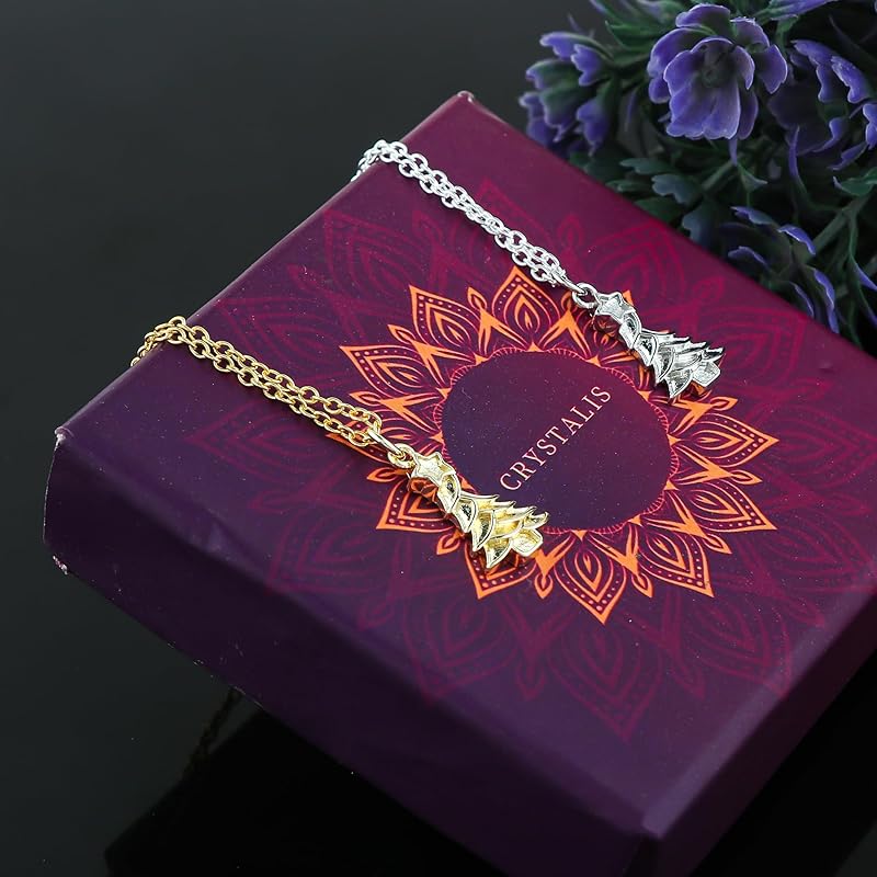 JOR Christmas Tree Charm Pendant Necklace, Women Jewelry, Dainty Gold & Silver Plated Combo Chain 18 inch (Pack of 2)