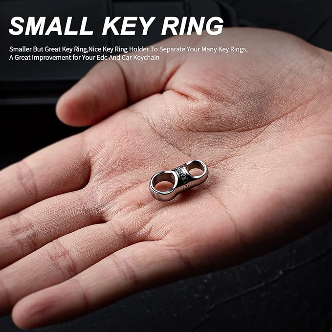 TISUR Titanium Key Ring, Key Chain Rings Heavy Duty Swivel Keyrings Carabiner Keychain For Men And Women Key Chain Assecories