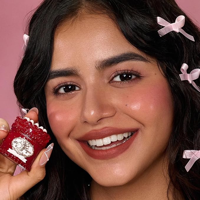 Flower Knows Strawberry Cupid Cake Lip Cream,Long Lasting Coral Red Matte Lipstick,Hydrating Lip Stain,Transfer & Smudge-Proof Velvet Liquid Lipstick for Girls&Women,0.17 Fl Oz(V07 Fig)