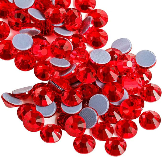 Beadsland Hotfix Rhinestones, 1440pcs Flatback Crystal Rhinestones for Crafts Clothes DIY Decorations, Light Siam, SS16, 3.8-4.0mm