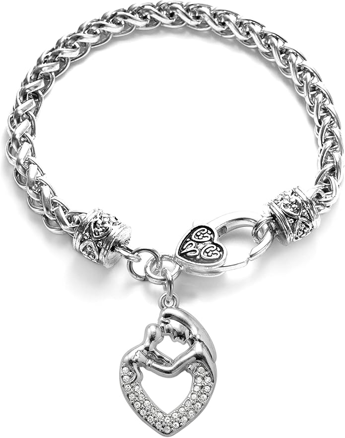 Inspired Silver - Silver Customized Charm Bracelet with Cubic Zirconia Jewelry