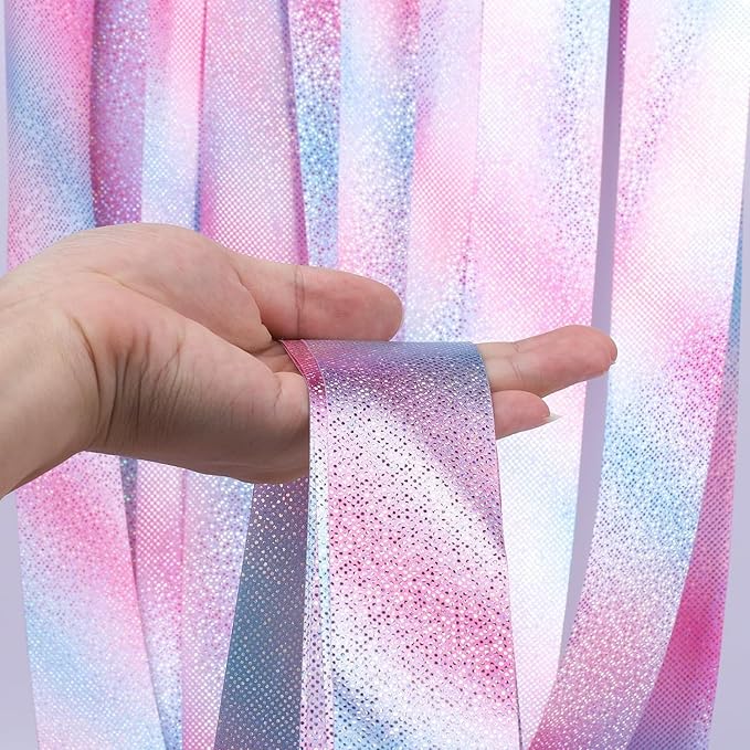 30PCS Sparkling Dance Ribbon for Kids Girls Princess Mermaid Ballet Ballerina Gymnastics Birthday Party Favors Decorations, Kids Twirling Streamer Ribbon Dancer Wands for Outdoor Toys