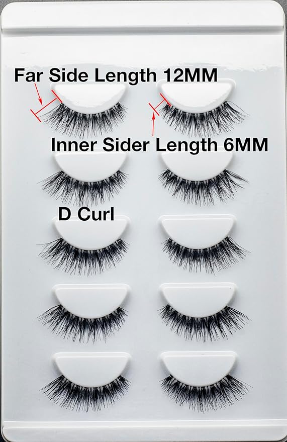 DESIRES LASHES Multipack Demi Wispies Fake Eyelashes 5Pairs Per Kits, 01 Monday