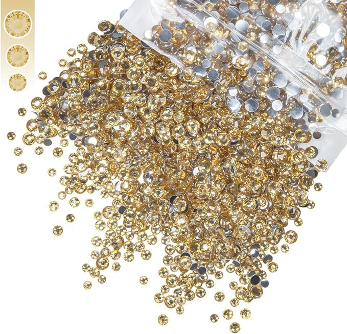 3mm 4mm 5mm Mix Bag Resin Rhinestones for Crafting Flatback Jelly Stones Bulk Diamonds Crystals Gems Charms for Nails Face Eyes Makeup Mugs Tumblers Bottles DIY Crafts Clothes Shoes