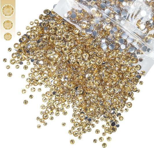 3mm 4mm 5mm Mix Bag Resin Rhinestones for Crafting Flatback Jelly Stones Bulk Diamonds Crystals Gems Charms for Nails Face Eyes Makeup Mugs Tumblers Bottles DIY Crafts Clothes Shoes