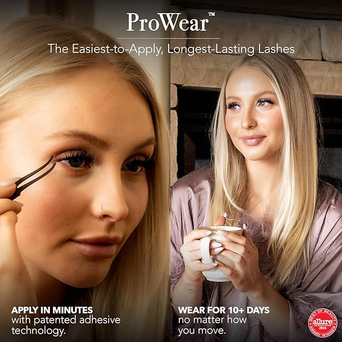 Pro Lash ProWear Professionally Styled Lash Clusters - Easiest to Apply Eyelash Cluster - 10 Day Eyelashes - Waterproof Lashes Clusters - Single Set - Classic No. 01 - Cocoa