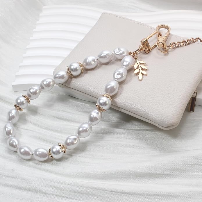 Beaded Phone Wrist Strap,Crystal Keychain Wristlet,Camera Strap Wrist,Cute Phone Chain Wristlet Purse Bag Charms