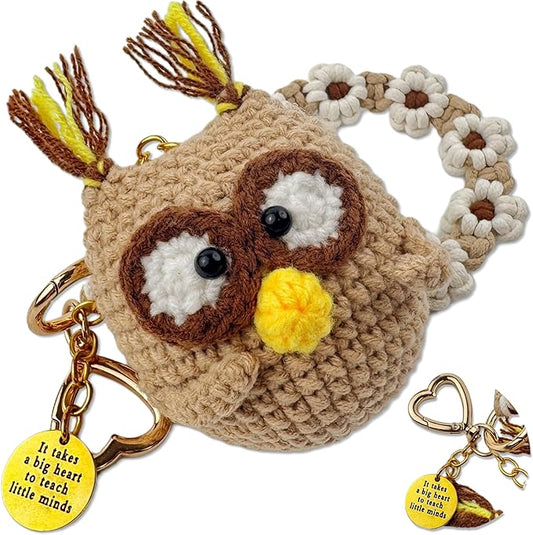 Handmade Crochet Keychains with Daisy Wristband - Inspirational Gifts for Women, Graduation, Birthday