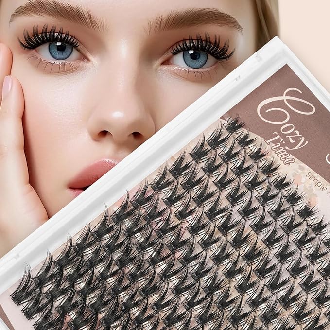 JMS&JMS 144Pcs Lash Clusters Lash Extension C Curl Manga Wispy Eyelash Clusters Natural Volume Eyelash Extensions Individual Lashes DIY for Beginner (8-18MIX)