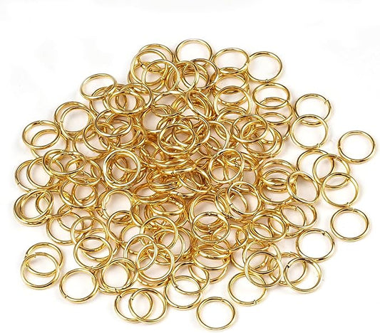 500Pcs 6mm Gold Plated Stainless Steel Jump Rings 21 Gauge Metal O Rings Close but Unsoldered Single Loop Connectors for Jewelry Necklaces Bracelet Earrings Keychain DIY Making