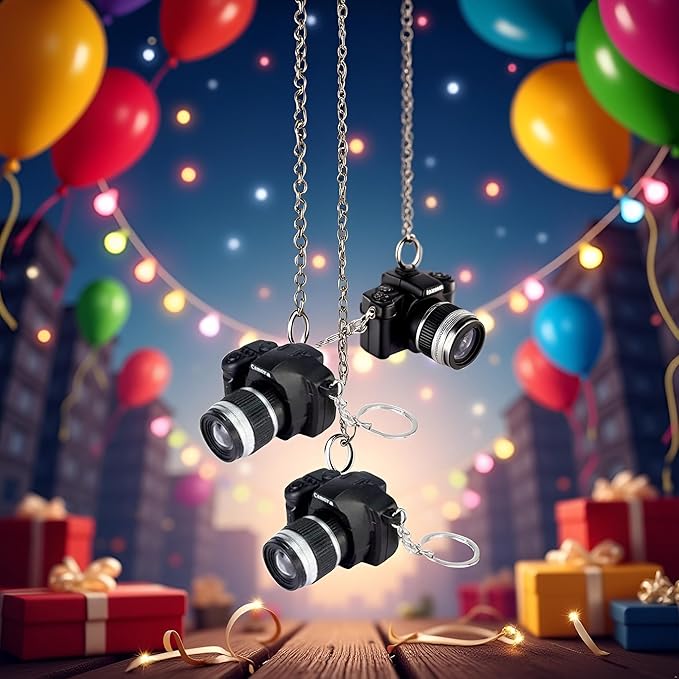 2Pcs Camera Keychain with Sound, Key Ring Decor Bag Wallet Pendant, Mini Camera Design Keychain Cute Novelty Ring Child Toy Kids Key Chain Pendant Creative Gift Key Chain Decorative
