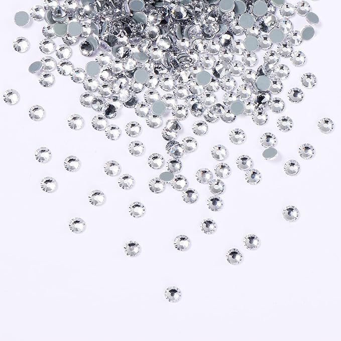 Jollin 288pcs Hotfix Rhinestones Flatback Crystal Rhinestones for Crafts Crafting Clothes Shoes DIY Decorations, SS34(7.2mm), Crystal