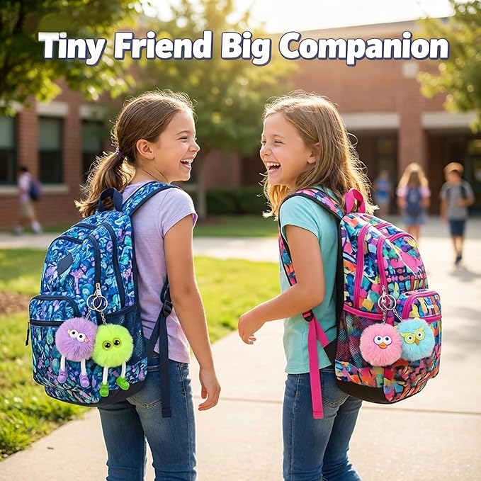 24 PACK Kids Keychains: Cute Key Chains For Classroom Prizes Treasure Box Toys Goodie Bag Pinata Stuffers Birthday Party Favors - Kids Valentines Day Gifts For School Classroom