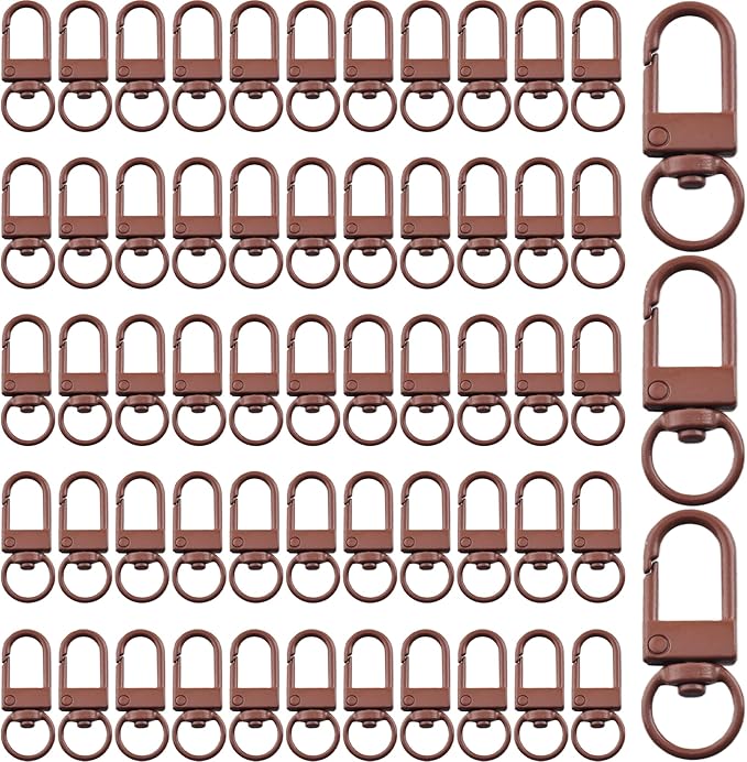 KJML DIY Keychain clip 60pcs Swivel Snap Lobster Claw Keychain Clasps Lanyard Hardware Key Chain Hooks for Bag Charm