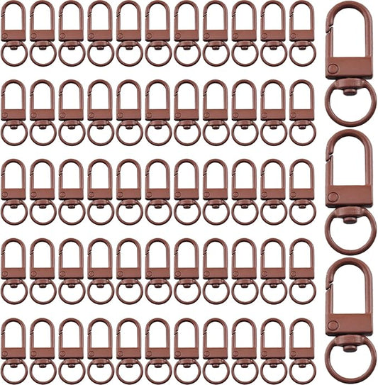 KJML DIY Keychain clip 60pcs Swivel Snap Lobster Claw Keychain Clasps Lanyard Hardware Key Chain Hooks for Bag Charm