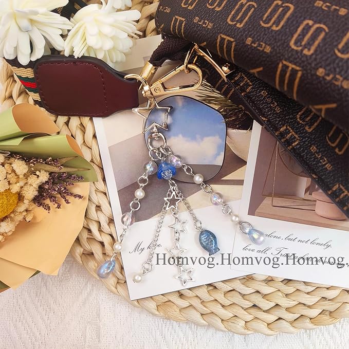 Cute Keychain Aesthetic Y2K Keychain Accessories Heart Butterfly Strawberry Bear Key Chain for Keys Bags Women Gifts