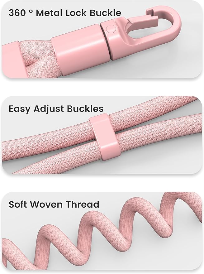 Phone Wrist Strap, Anti Theft Phone Strap, Adjustable Cell Phone Lanyard Strap with 360° Rotating Hook