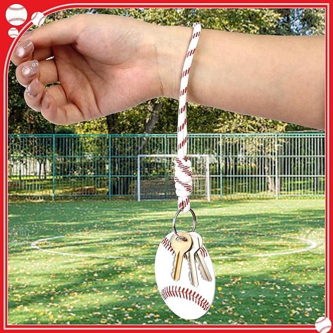 Eyourlife 6Pcs Braiding lanyard keychain With 2.75 in Name Id and DIY Pocket Hug Card For boys Sports enthusiast Team Gift
