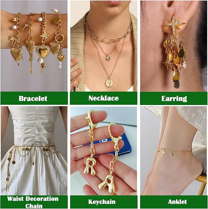 500Pcs 6mm Gold Plated Stainless Steel Jump Rings 21 Gauge Metal O Rings Close but Unsoldered Single Loop Connectors for Jewelry Necklaces Bracelet Earrings Keychain DIY Making