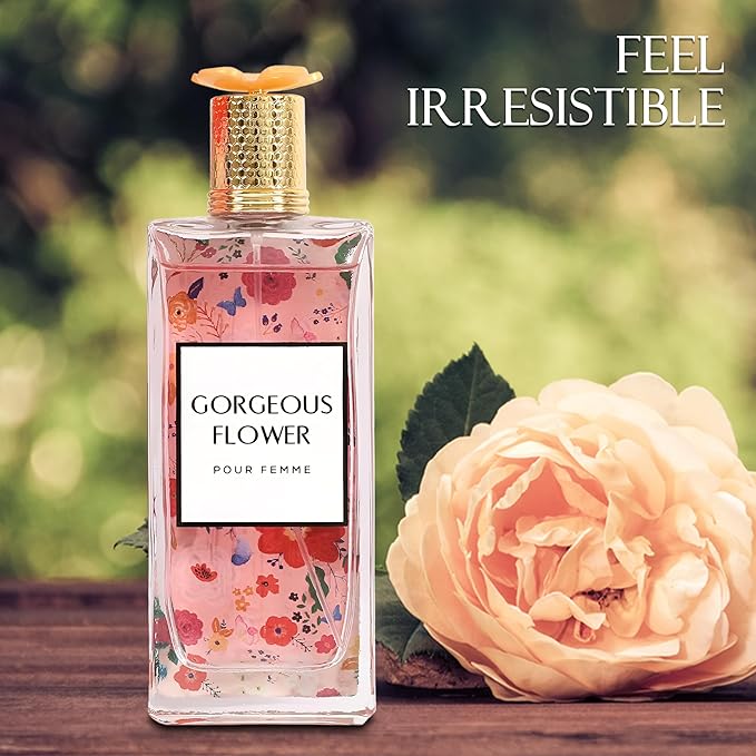 A CENTER Perfume Set for Women - 3PCS Floral Long Lating Fragrance with Jasmine, Rose & Lily of the Valley | 3.4 Fl Oz Each Women Cologne Gift Set (Gorgeous Flowers/Floral Blossom/Red Dream)