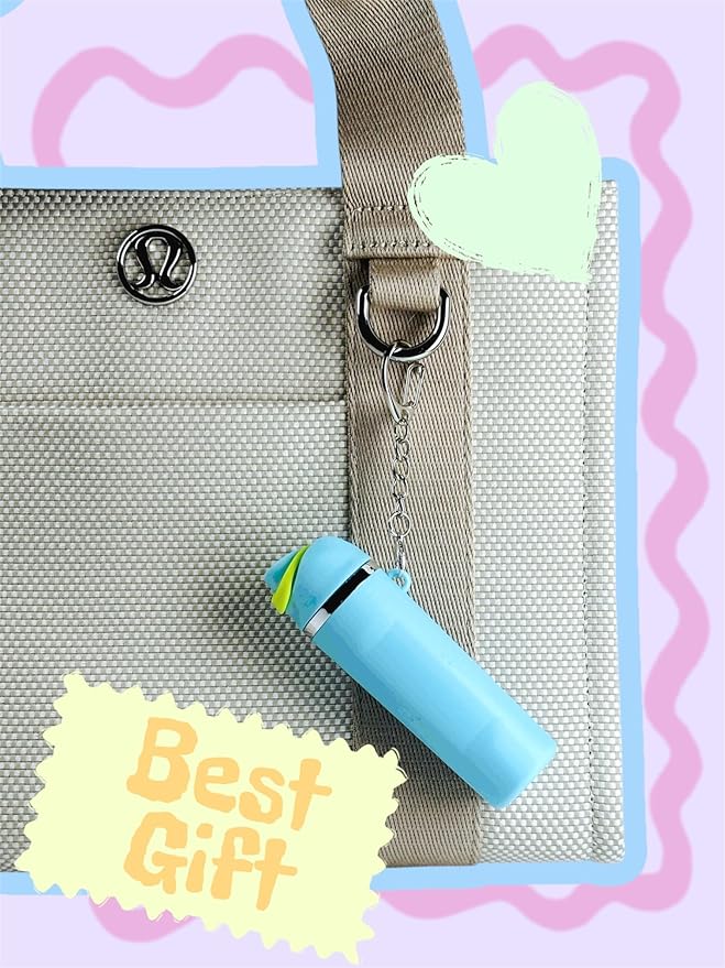 Mini Trendy Bottle Keychain Accessories Compatible with Owala Water Cute Tumbler Cup Chapstick Lip Balm Holder Charms