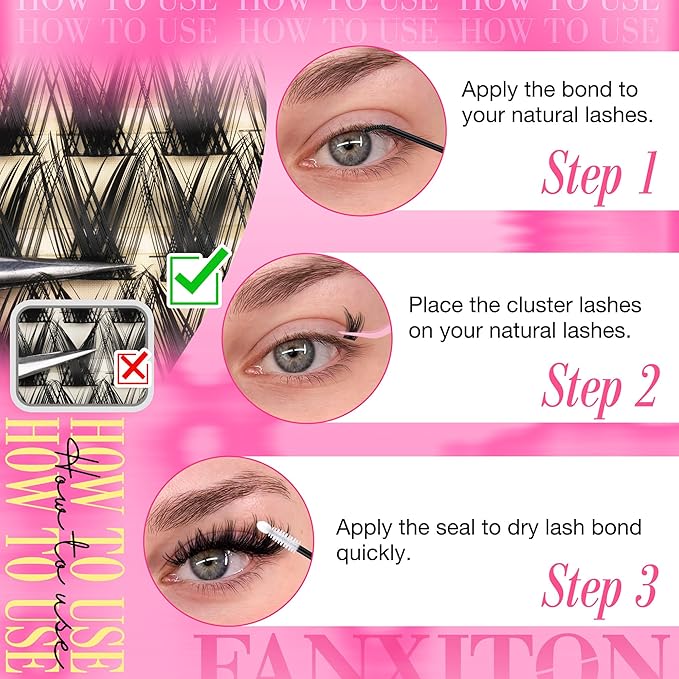 Lashes Clusters Kit Wispy Eye Lash Clusters Eyelash Extensions with Lash Brush Natural 168Pcs Individual Lashes 10-18mm DIY Lash Extension Soft Thin Band For Beginners (No Glue)